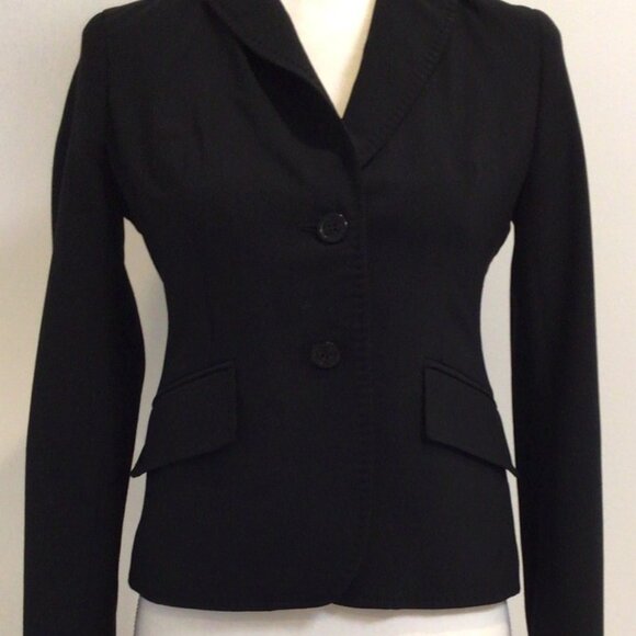 Anne Klein Platinum Blazer Jacket 2P Black Women - Picture 1 of 7